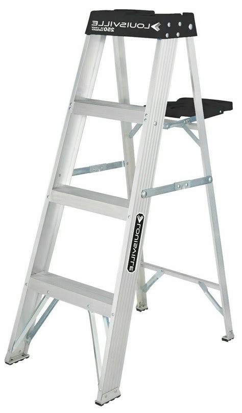 Louisville Ladder 4 Foot Aluminum Step Ladder 250 Lb Capacity