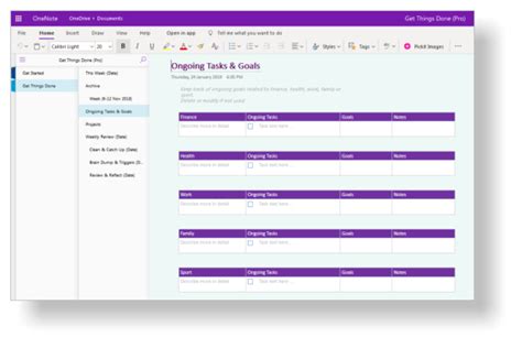 Free Onenote Templates Download One Note Microsoft Onenote Template