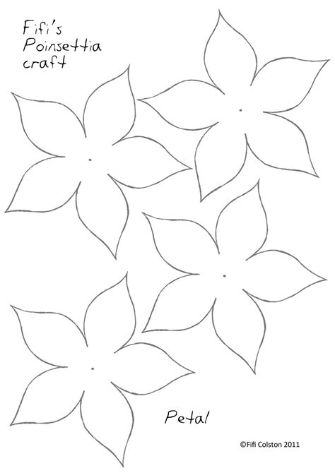 poinsettia paper flower template paper flower template