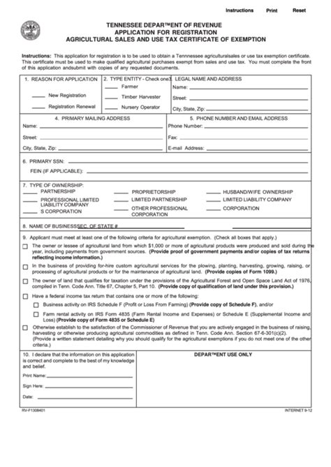 Form St 8f Agricultural Exemption Certificate Printable Pdf Download