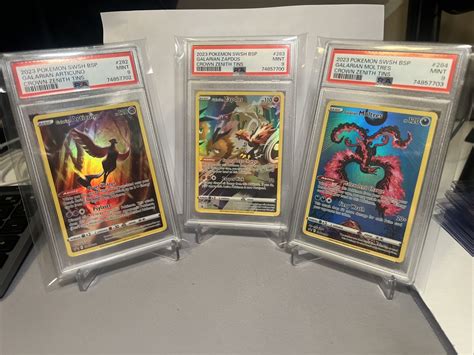 Mavin Pokemon Swsh Crown Zenith Birds Psa Set Galarian Moltres