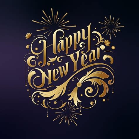 Premium Vector Text Effect Happy New Year Template Gold Black