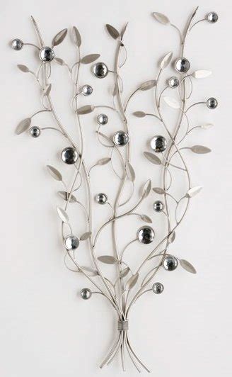 New Contemporary Metal Wall Art Decor Or Sculpture Silver Jewel Tree