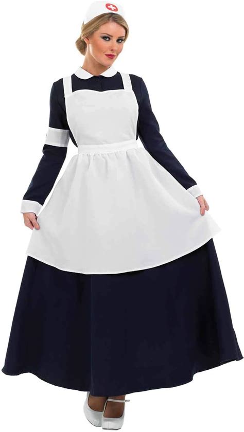 Womens Florence Nightingale Costume Adults Victorian Nurse 1900s