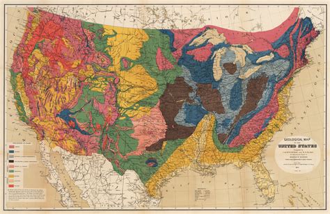 Geologic Map Of The United States Map Vector