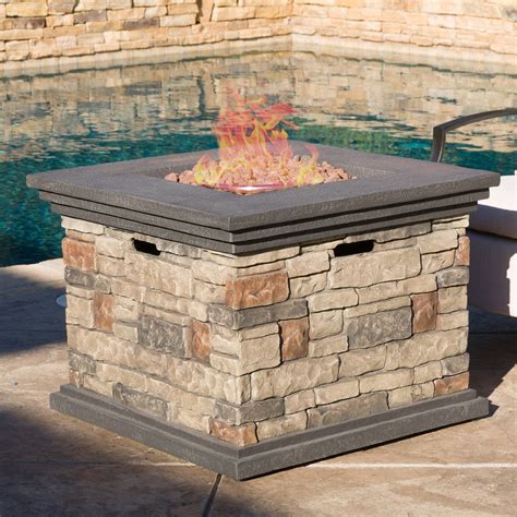 Nevaeh 32 In Square Gas Fire Pit