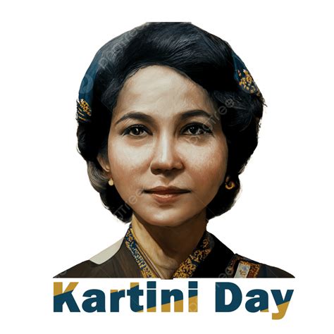 Front View Of Kartini Hand Drawn Happy Day Kartini Kartini Day Happy