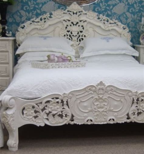 White Rococo Bed Usa