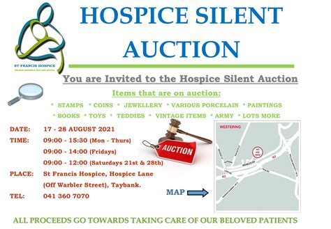 Hospice Silent Auction August 2021 St Francis Hospice