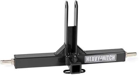 Category 2 3 Point Hitch Receiver Drawbar Adapter Black