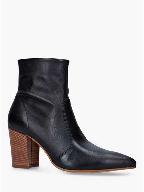 Carvela Sculpture Leather Pointed Toe Ankle Boots