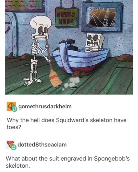 Spongebob Squarepa Skeleton Tumblr