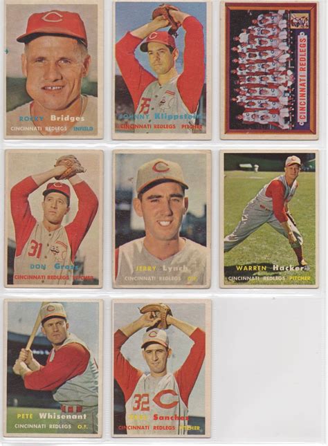Cincinnati Reds Baseball Card Collector 1957 Topps Cincinnati Reds
