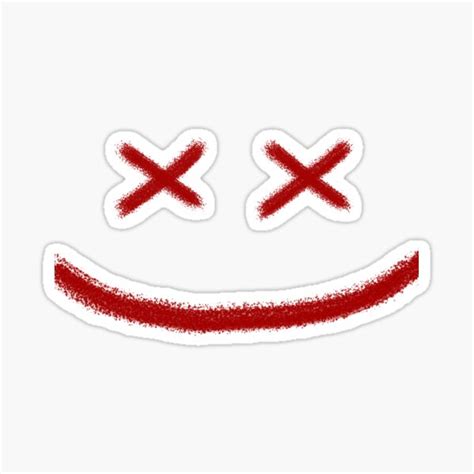 X Smiley Stickers Redbubble