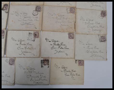Victorian Love Letters X41 Early 1890s In Original 1d Lilac Stamped