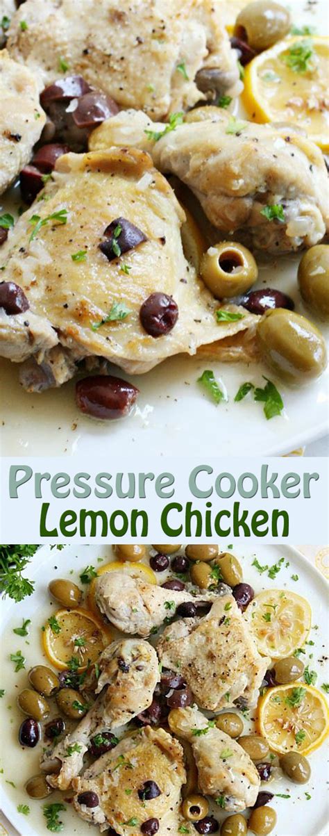 For the best textured vegetables in this dish, allow the carrots, onions, and mushrooms to come to pressure, and then immediately take them off heat and release pressure. Pressure Cooker Lemon Chicken