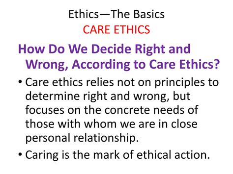 Ppt Care Ethics—the Basics Powerpoint Presentation Free Download Id6183051