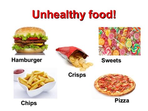 Healthy And Unhealthy Food Table