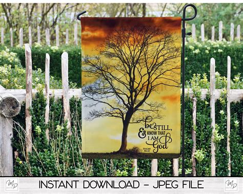 Christian Garden Flag Design Digital Download Bible Verse Garden