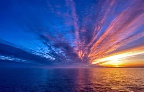 Wallpaper Twilight Sky Sea Landscape Nature Water Clouds Sun