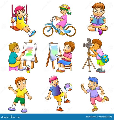 Children Hobbies Stock Illustrations 2699 Children Hobbies Stock