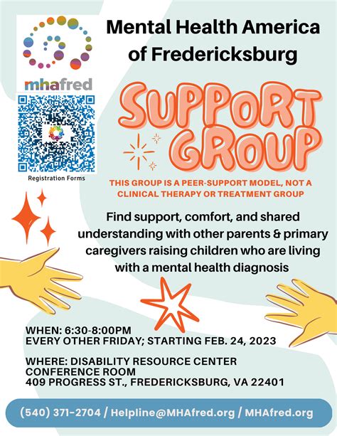 Support Groups Mental Health America Of Fredericksburg