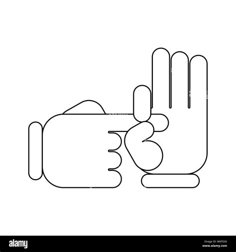 Sex Gesture Sign Slang Finger Vector Illustration Stock Vector Image And Art Alamy