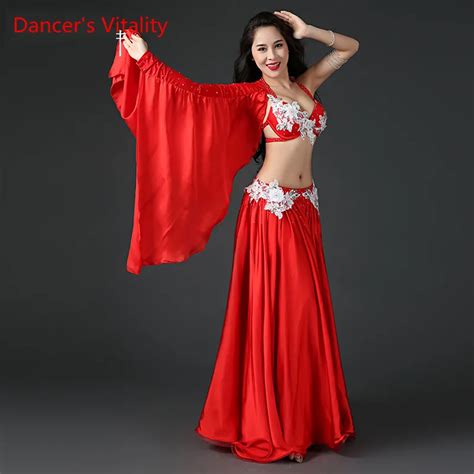 Women Professional Belly Dance Costume Set Luxury Bellydance Costumes Stage Performance Diamond