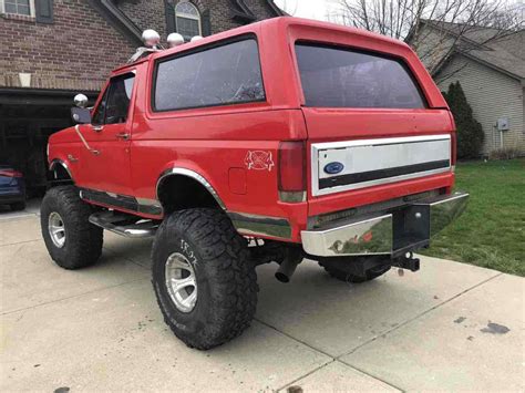 1990 Ford Bronco Suv Red 4wd Automatic U100 For Sale Ford Bronco 1990