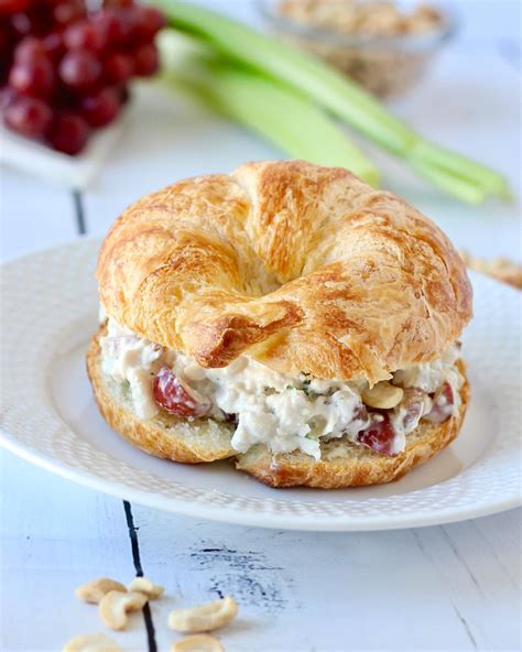 Best Chicken Salad Croissant Filling Ambers Kitchen Cooks