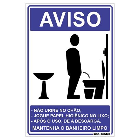 Placa De Aviso Banheiro Masculino