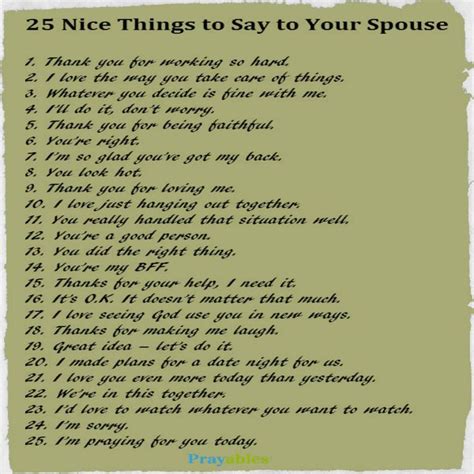 Nice Things To Say To Your Spouse Try It Best Quotes