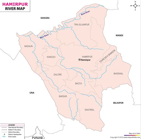 Hamirpur River Map Himachal Pradesh