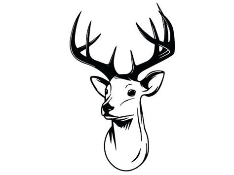Stag Head Drawing Free Download On Clipartmag