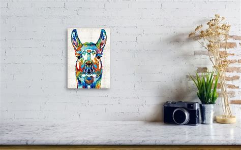 Colorful Llama Art The Prince By Sharon Cummings Acrylic Print By