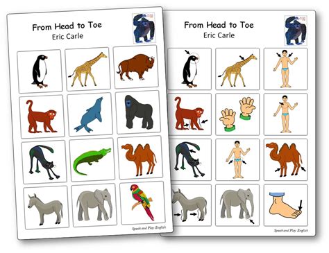 From Head To Toe Eric Carle Free Printables Printable Templates