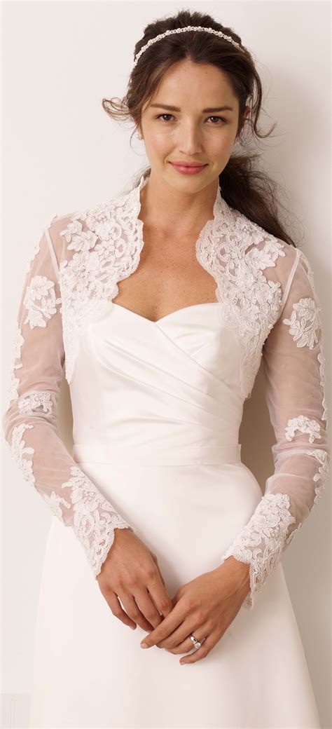 The most common wedding dress bolero material is lace. Want a wedding dress with sleeves? Buy a lacy bolero at ...