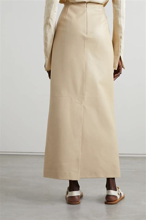 The Row Berth Linen Maxi Skirt In Straw Modesens
