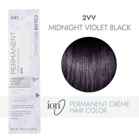 Ion 2vv Midnight Violet Black Permanent Creme Hair Color By Color