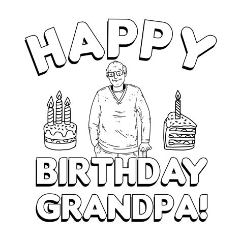 Happy Fathers Day Grandpa Coloring Page Fathers Day Coloring Pages