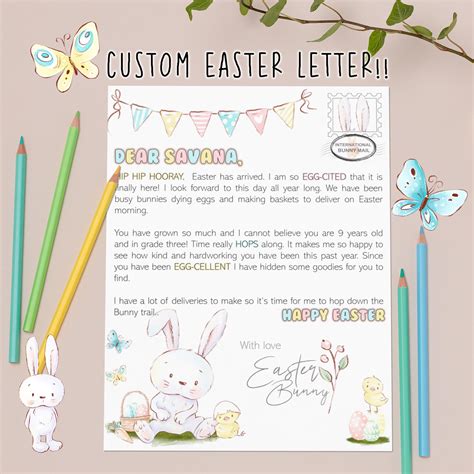 Easter Bunny Printable Letter