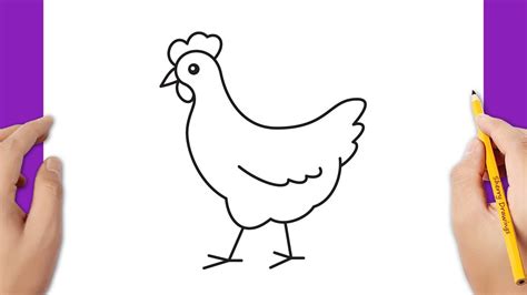 How To Draw A Hen How To Draw A Chicken Youtube