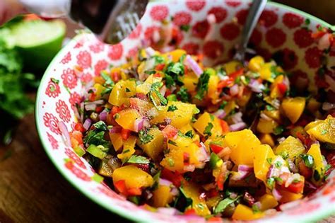 I whipped up a black bean and corn salsa to take to the party. Peach Salsa (The Pioneer Woman Cooks!) | Peach salsa ...