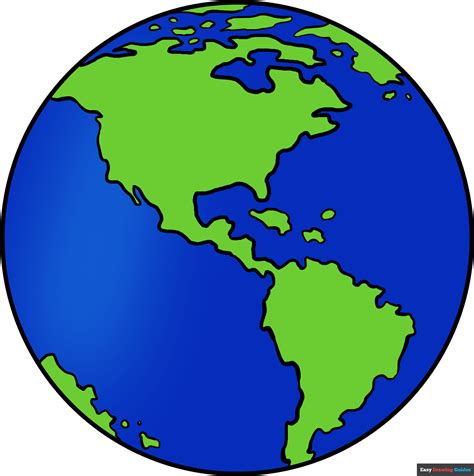 Earth Globe Drawing