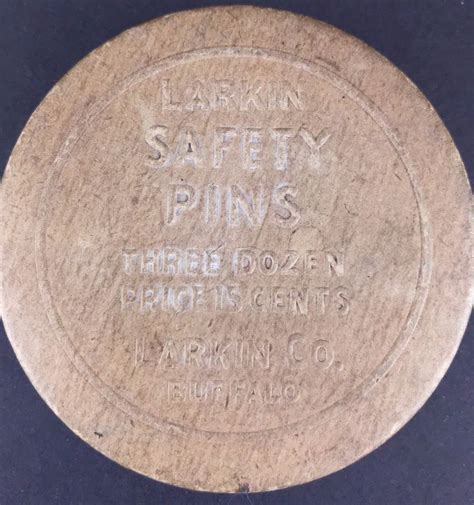Vintage Larkin Safety Pins Round Box Larkin Larkin Round Box