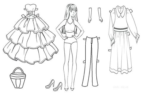 Coloring pages proudly powered by wordpress. Paper Doll Coloring Pages Free Printable Templates Dolls ...