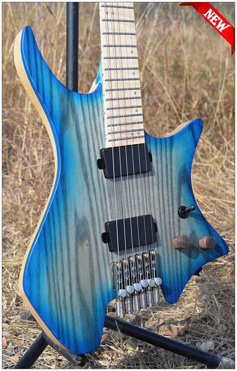 2018 New Nk Headless Guitar Fanned Fret Guitars Style Model Blue Burst