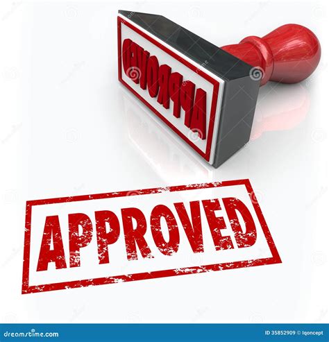 Approved Rubber Stamp Accepted Approval Result Stock Illustration