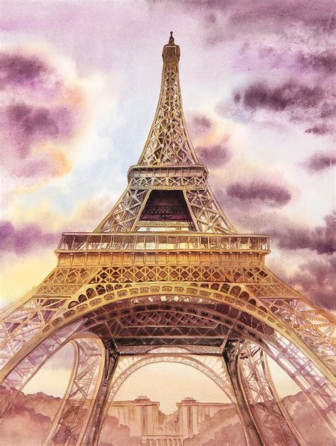 Eiffel Tower Paris France Painting By Irina Sztukowski