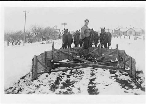 Horse Drawn Wooden Snow Plow In Dorrance Russell County Russell